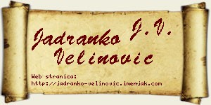 Jadranko Velinović vizit kartica